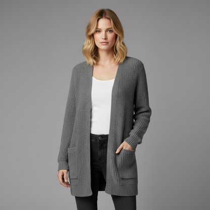 Cozy Black Long Cardigan | Women's Oversized Winter Layering Piece