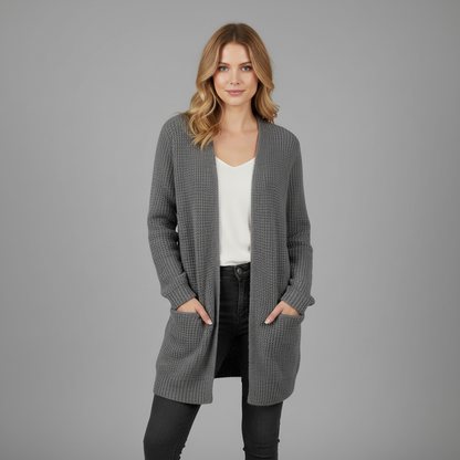 Cozy Black Long Cardigan | Women's Oversized Winter Layering Piece