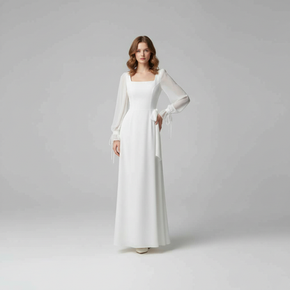 Elegant Long Sleeve Maxi Dress | Women's Formal Dress
