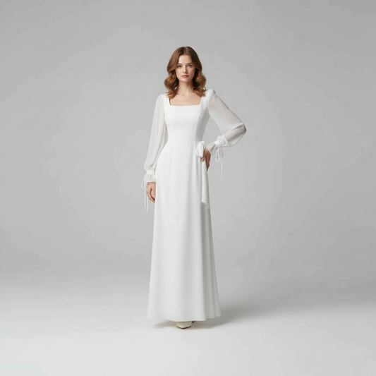 Elegant Long Sleeve Maxi Dress | Women's Formal Dress
