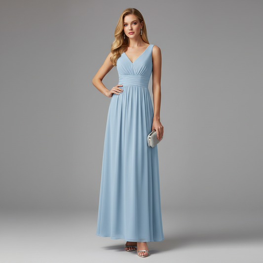 Elegant V-Neck Maxi Dress | Women's Summer Formal Dress