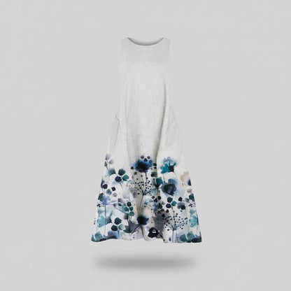 Floral Midi Dress | Women's Summer Dresses A-Line Cotton