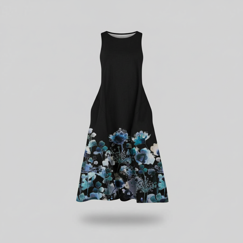 Floral Midi Dress | Women's Summer Dresses A-Line Cotton