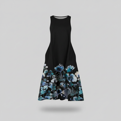 Floral Midi Dress | Women's Summer Dresses A-Line Cotton