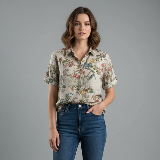 Floral Vintage Blouse | Women's Casual Top