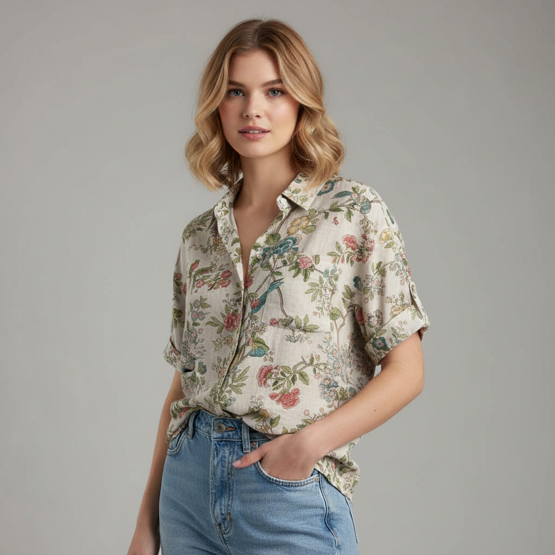 Floral Vintage Blouse | Women's Casual Top