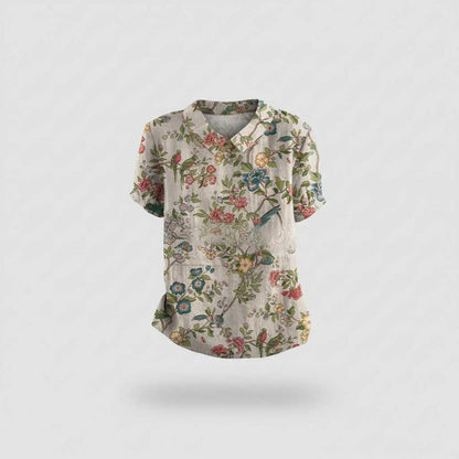 Floral Vintage Blouse | Women's Casual Top