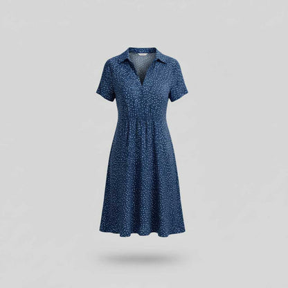 Women's Midi Shirt Dress | Casual Short Sleeve Dress