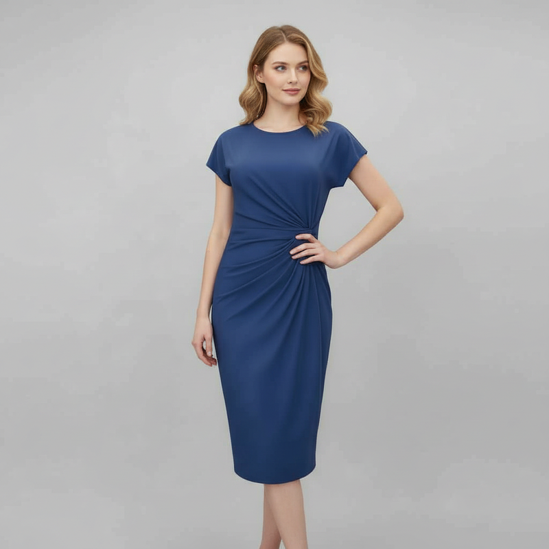 Women's Short Sleeve Midi Dress | Formal Dresses